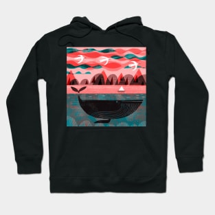 Pink Sky Whale Hoodie